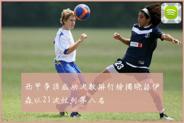 西甲争顶成功次数排行榜揭晓赫伊森以21次位列第八名